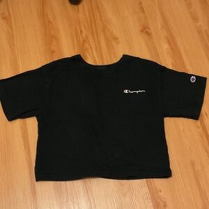 Champion Heritage Cropped Tee, Embroidered Logo